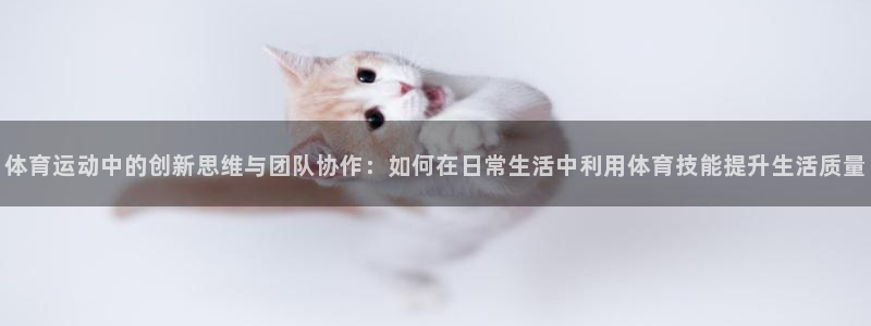 球宴体育iOS下载入口：体育运动中的创新思维与团队协作：如何在日常生活中利用体育技能提升生活质量