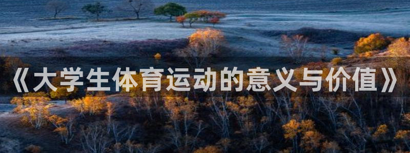 球宴体育：《大学生体育运动的意义与价值》